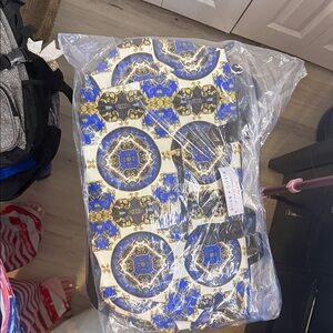 Alice + Olivia Blue and Black Tote